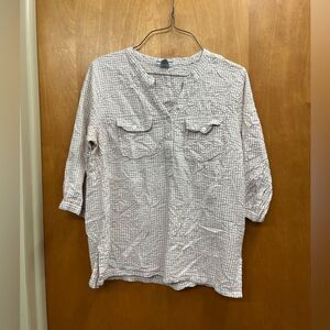 Rebecca Malone Beige gingham cotton Blouse